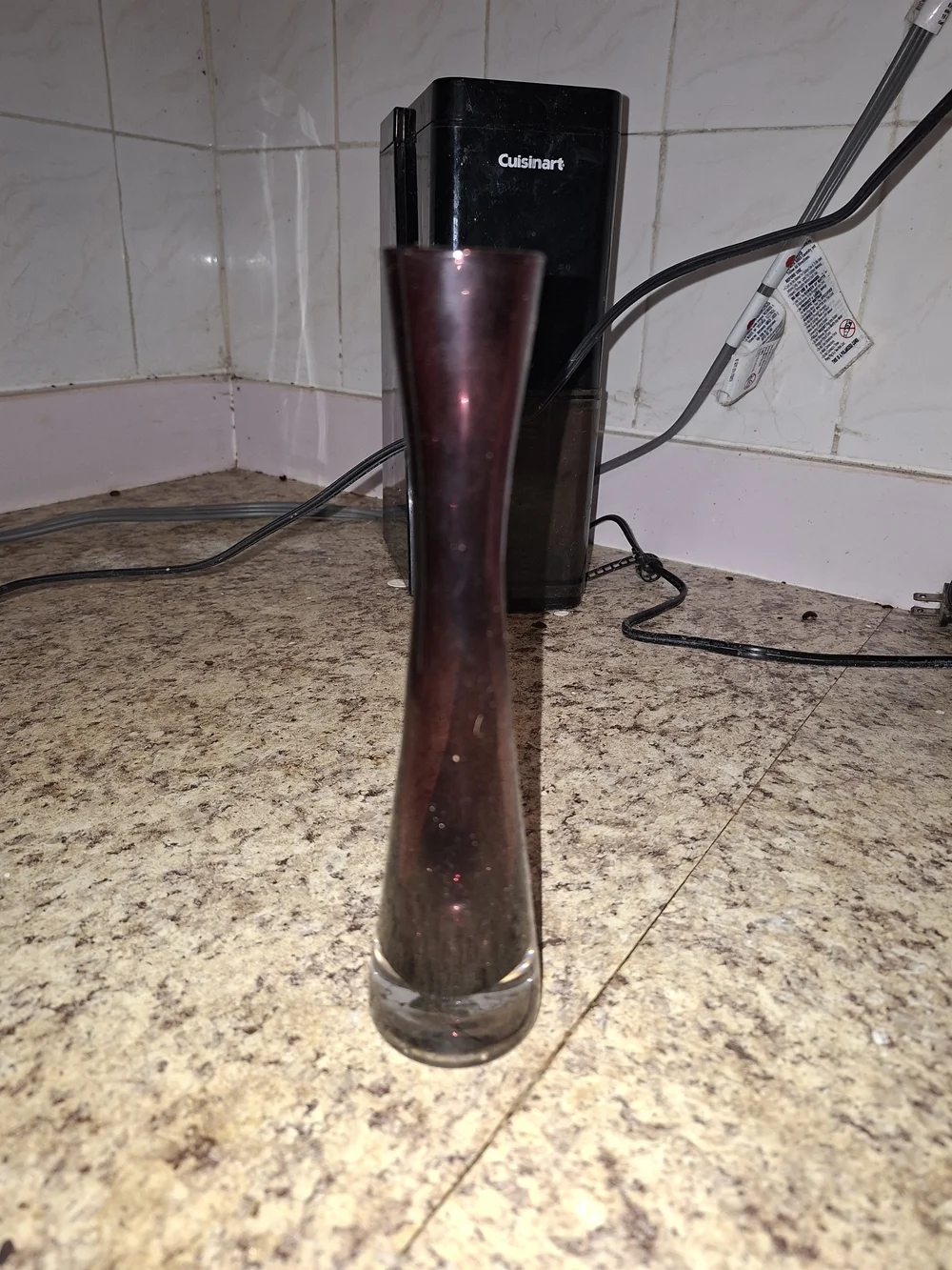 Mid-Century German Diabolo Glass Vase, 1960s
